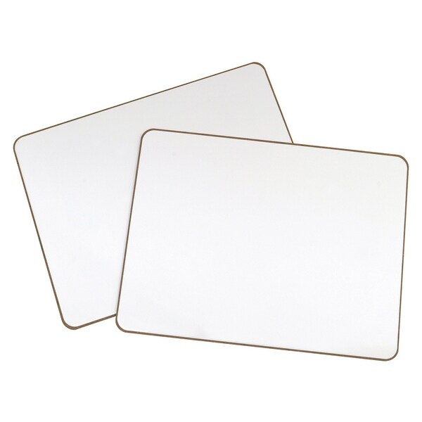 Magnetic Whiteboard, 2-sided, Plain/Plain, 9" x 12", 25 Boards - 9" x